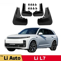 Li車、泥のフラップ、スプラッシュガード、ホイールフェンダー、カーアクセサリー、l7、2023、2024、4個用のフロントとリアのマッドガード