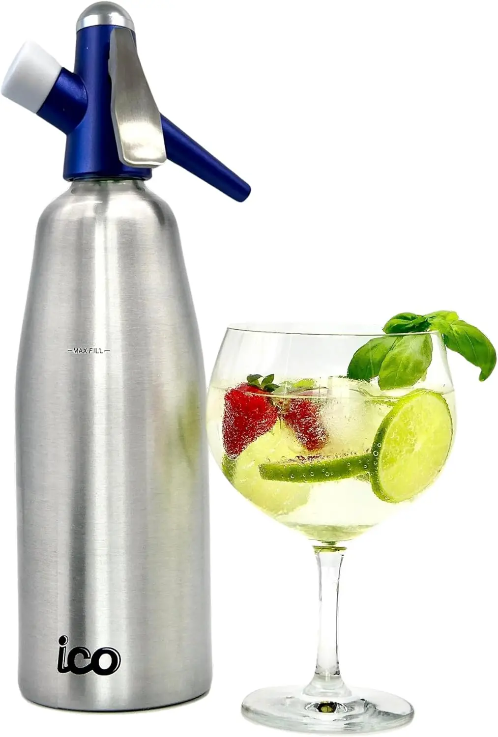 

Sparkling Water Maker, Carbonated Water Machine, 1L Soda Siphon with 8g CO2 Cartridge (Not Included)
