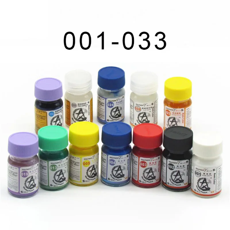 

15ml 001-033 Drawing Oil Based Color Paint Coating DIY Handcraft Military Sci-fi Mechanical Car Ship Tank Doll Building Tool