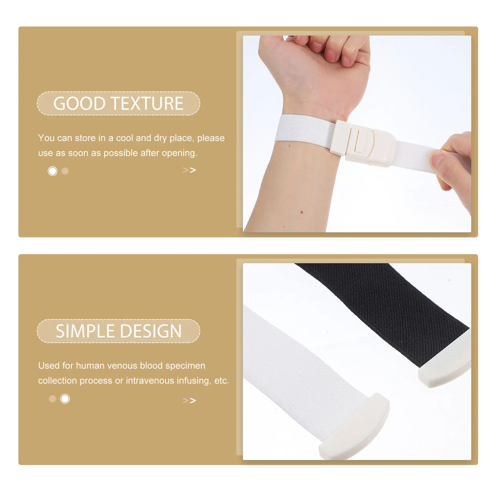 Elastic Tourniquet Band 4 Pack Adjustable Quick Release Buckle for Emergency First Aid Outdoor Use
