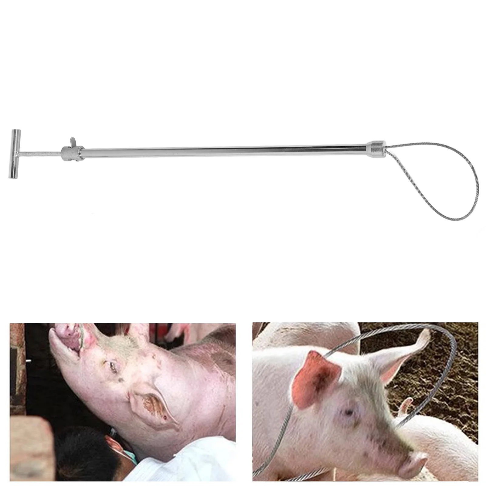 Pig Holder  Catcher Pole Stainless Steel Animal Holder Catcher Tool for Pig Dog Farm Equipment Animal Holder Catcher Tool
