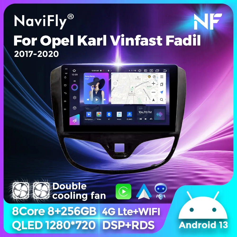 Wireless CarPlay Android 13 Car Radio Stereo For Opel Karl Vinfast Fadil 2017-2020 Android All in one GPS DSP Multimedia Player