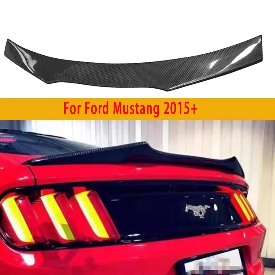 

For Ford Mustang 2015+ GT High quality Carbon Fiber Tail fins Rear Trunk Spoiler Guide Wing Rear Wing Car Accessories body kit