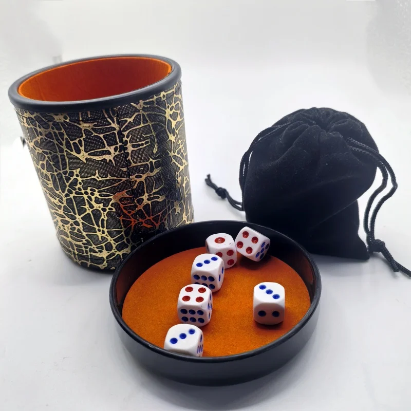Felt Lining muffles the noise Dice Cup Shake For Cub Bar Table Board Casino Game Feather Hand Feel Dice Cup  With  Cap Cover - view 6