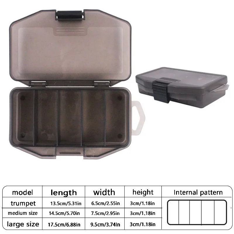 Fishing Tackle Box Lure Storage Multi-function Double Sided Open Case Strength Container Baits Gear Fishing Accesorios Tools