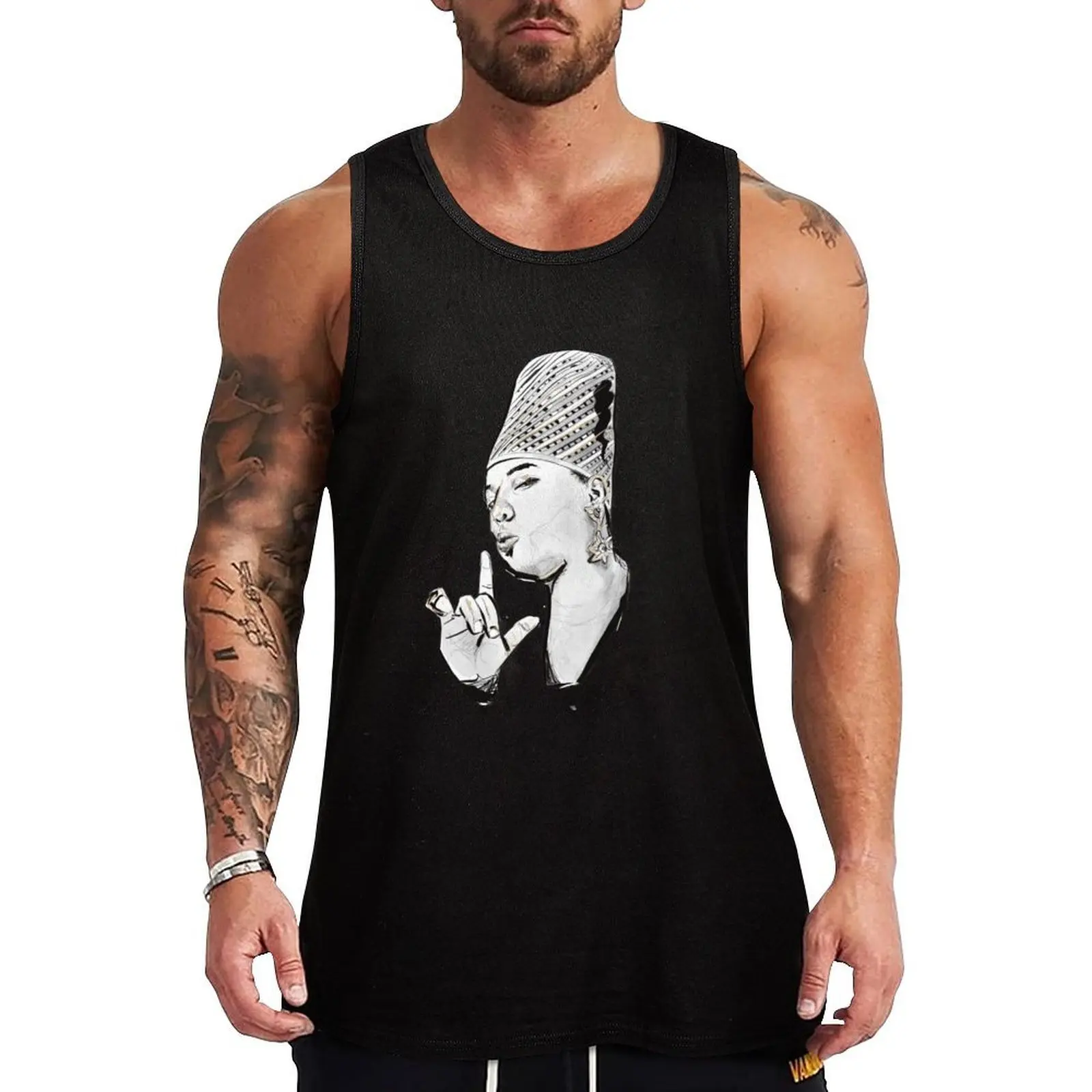 90s Hip Hop Premium Series - Queen Latifah Tank Top Camiseta sem mangas com controle de odor e anti-suor para treino