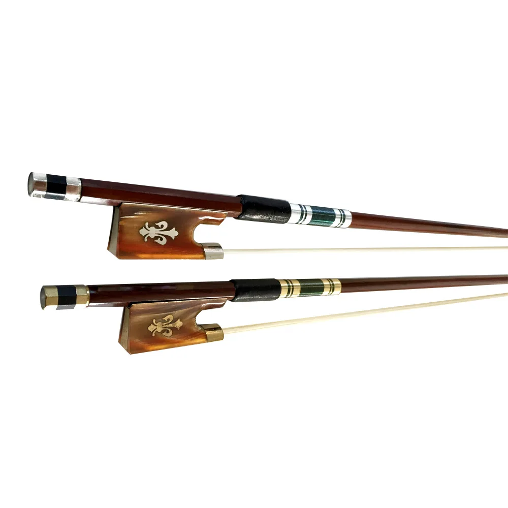 

High-Quality Violin Bow Rod Carved Inlaid with Snake Skin High-Quality Brazilian Wood Pure Horsehair