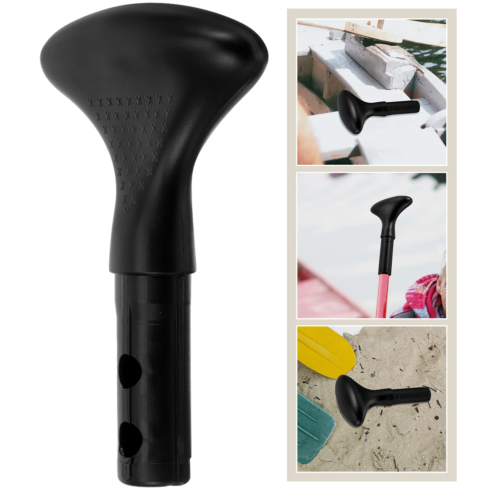 

Kayak Paddle Stable Handle Non-Skid Breathable Paddle Grip Head Protective Handlebar Anti-Slip Kayak Accessory for Long Use