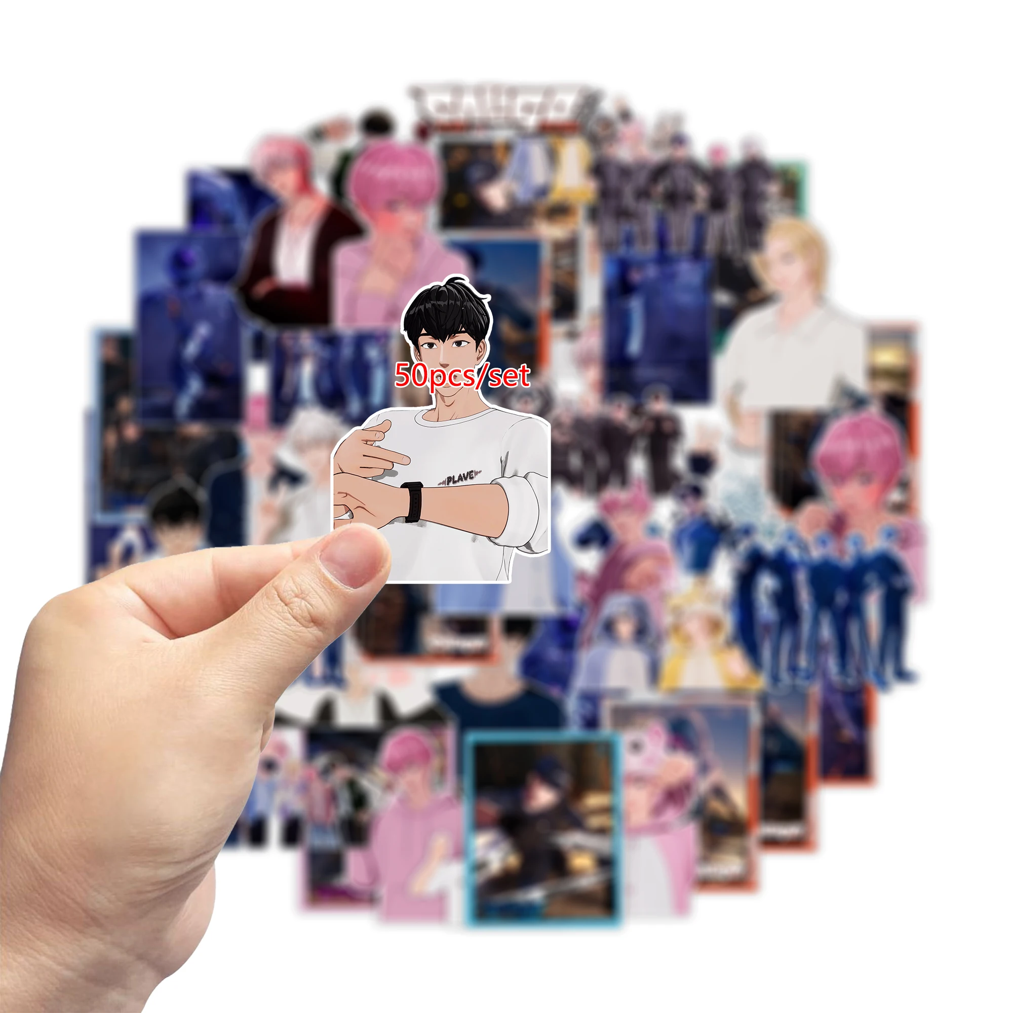 50Pcs KPOP Star Fan Stickers Cartoon Waterproof Collectible Decals Fashion Decals for Phone Case