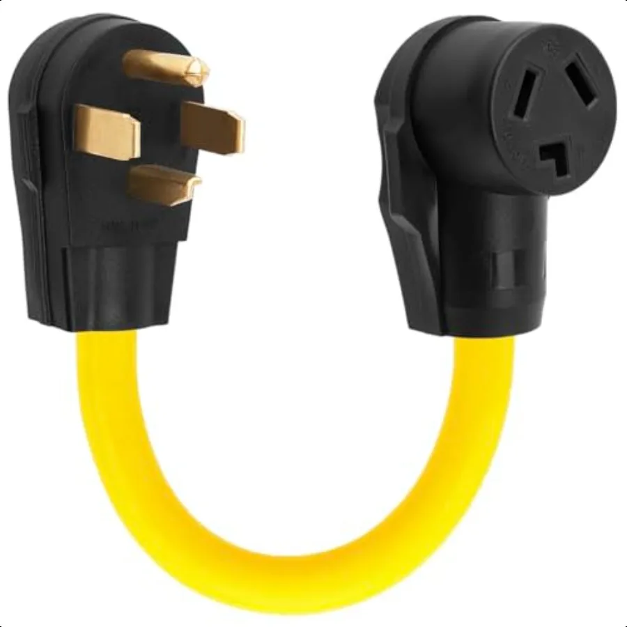 

Nema 1430P to 1030R Dryer Adapter Cord STW 10AWG Heavy Duty 4Prong Dryer Male to 3Prong Dryer Female Power Cable 1030R to 1430P