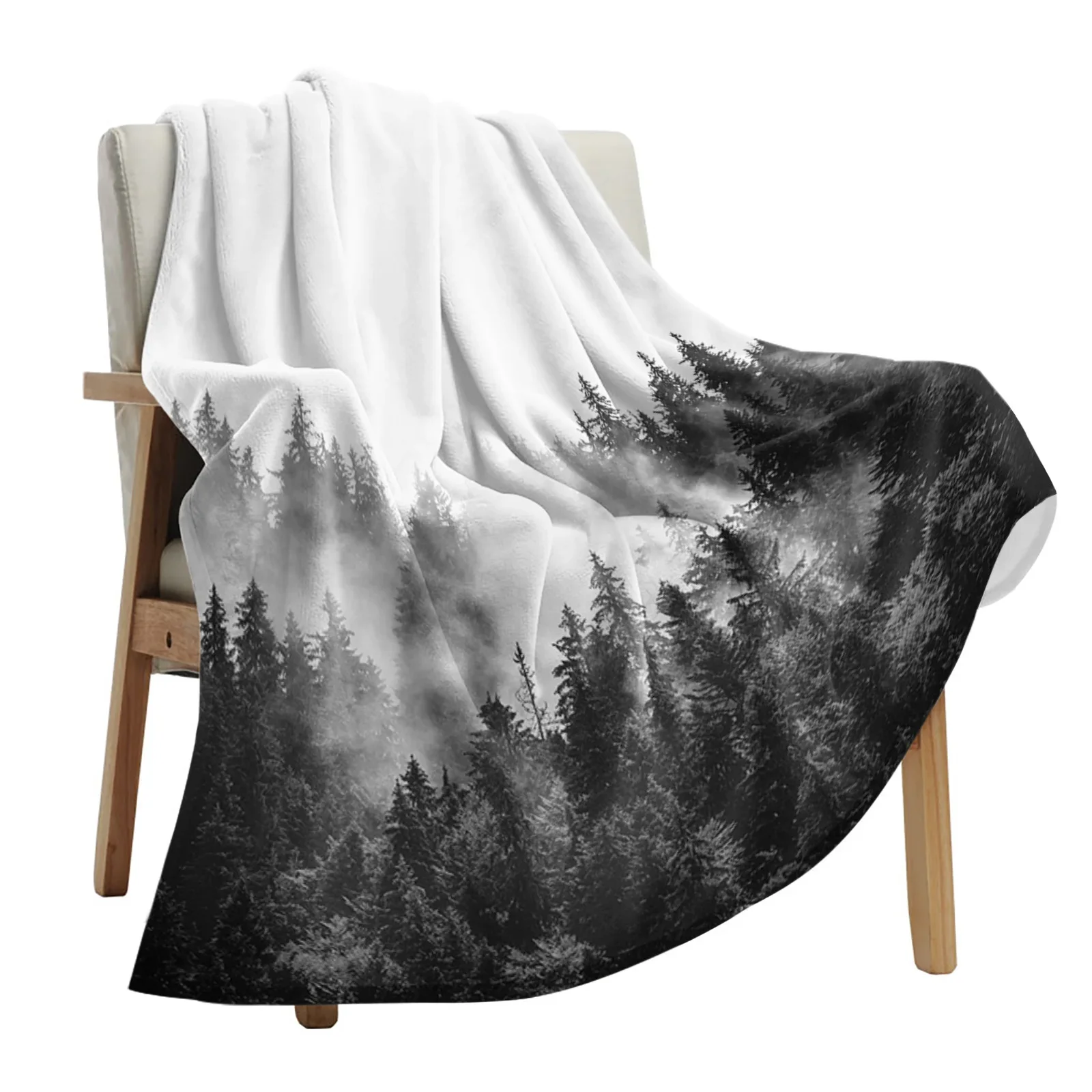 

Forest Tree Simplicity Throws Blankets for Sofa Bed Winter Soft Plush Warm Sofa Throw Blanket Holiday Gifts