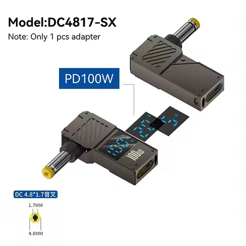 PD100W Type-C to DC Plug Converter USB C to DC Laptop Charging Adapter Power Charger Connector Tip for Lenovo Thinkplus HP DELL - Image 7