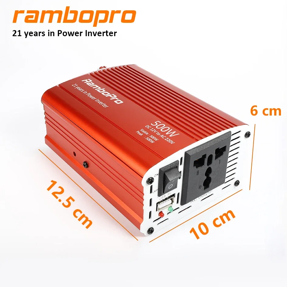 500W Car Power Inverter Modify Sine Wave Dc Converter Socket Solar Dc 12V To AC 220V Charger Sockets Multi-Function Power Supply