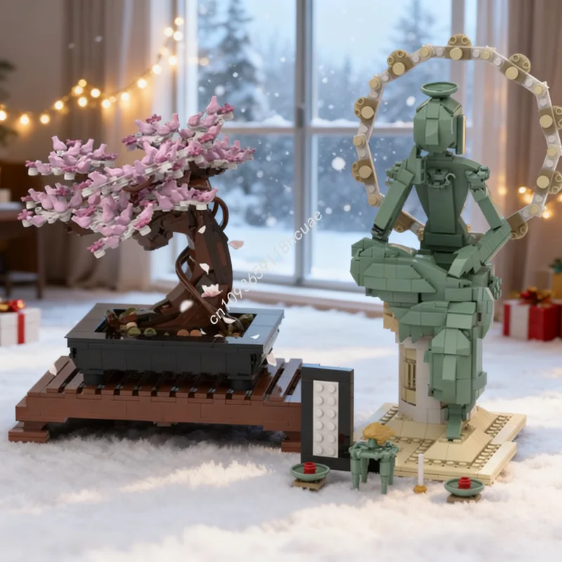 

740 шт. Статуя MOC, шестая бодхисаттва, альтернативная модель, строительные блоки, сборка, рождественские подарки, сделай сам, креативная идея, игрушка на день рождения