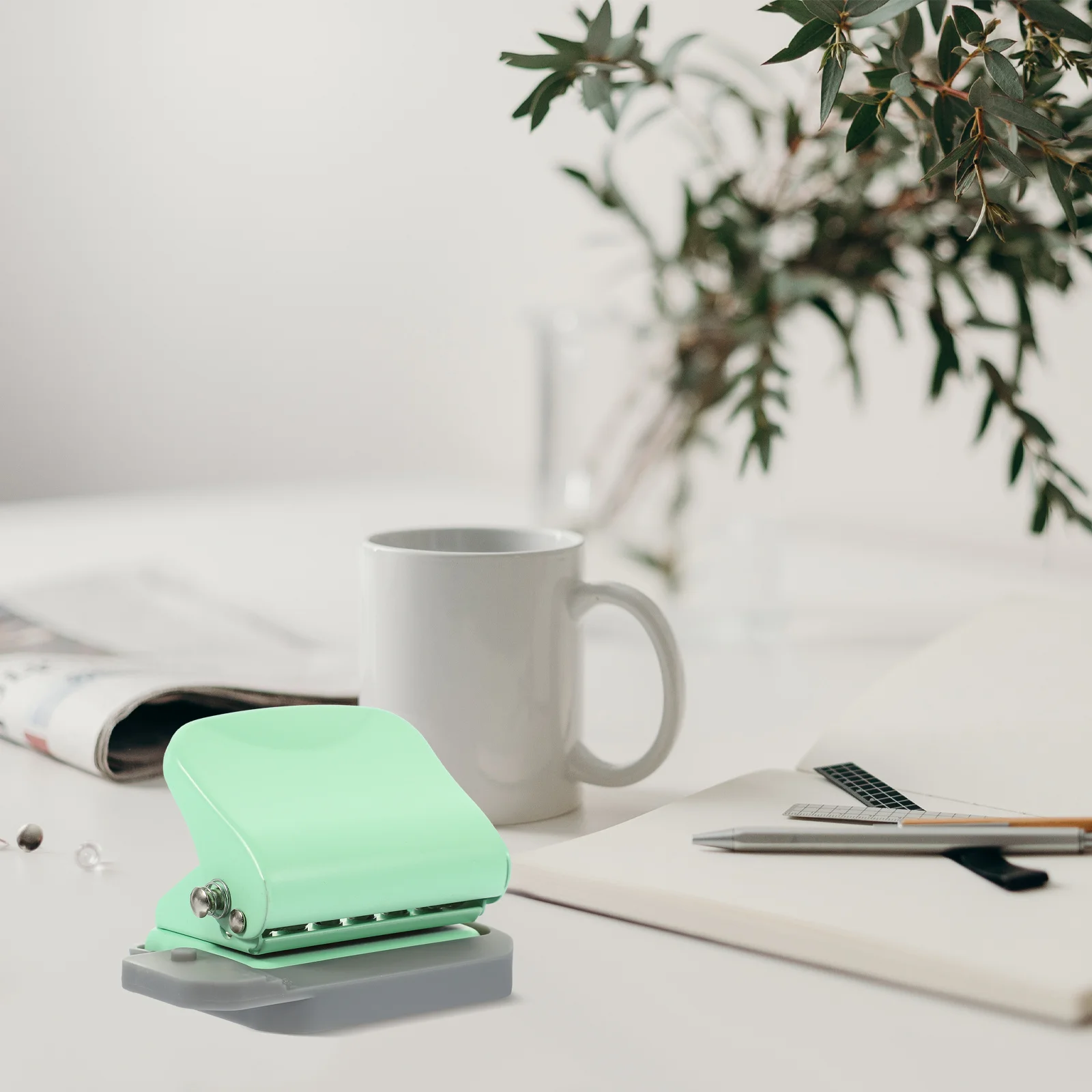 

Ручной дырокол с 6 отверстиями, канцелярские товары, регулируемый дырокол для бумаги для школы, дома, сделай сам, прочный пластиковый металлический настольный дырокол