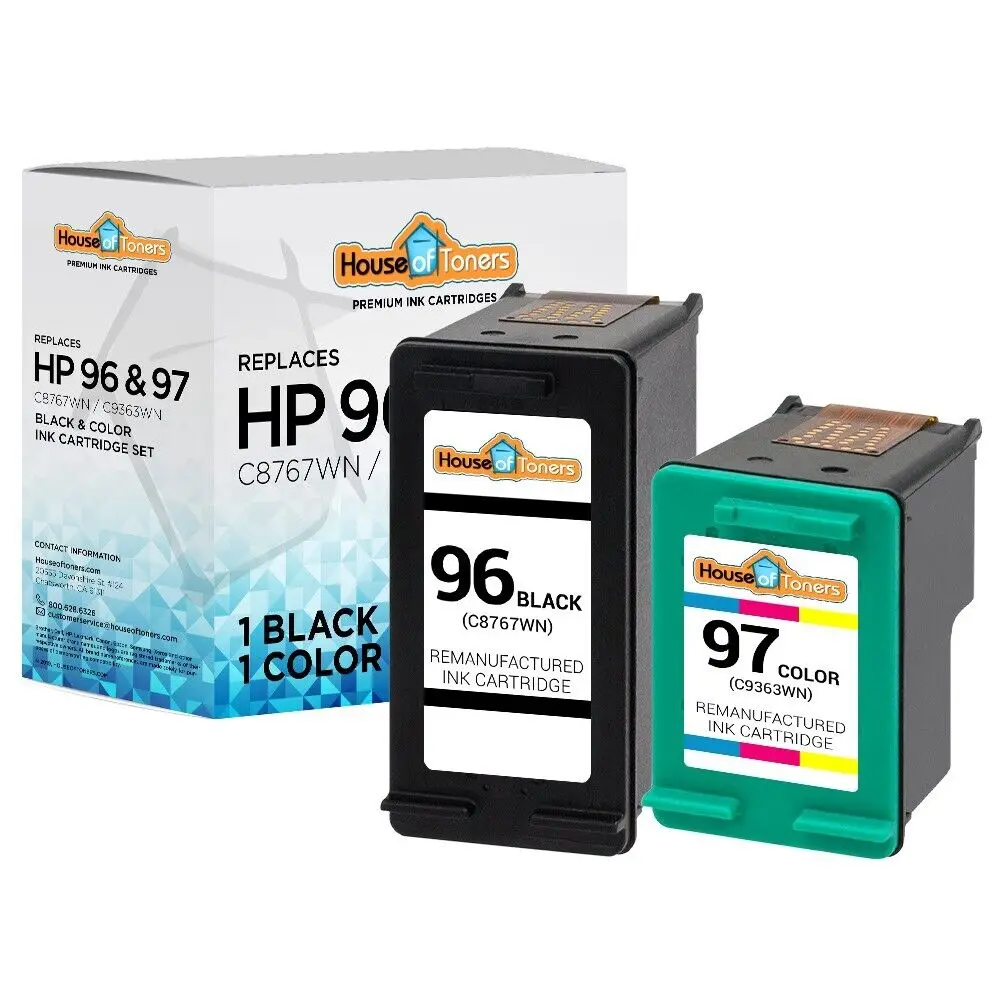 2PK Ink Cartridge for HP 96 97 fits Deskjet 6520 6520xi 6540 6540dt 6540xi 5940