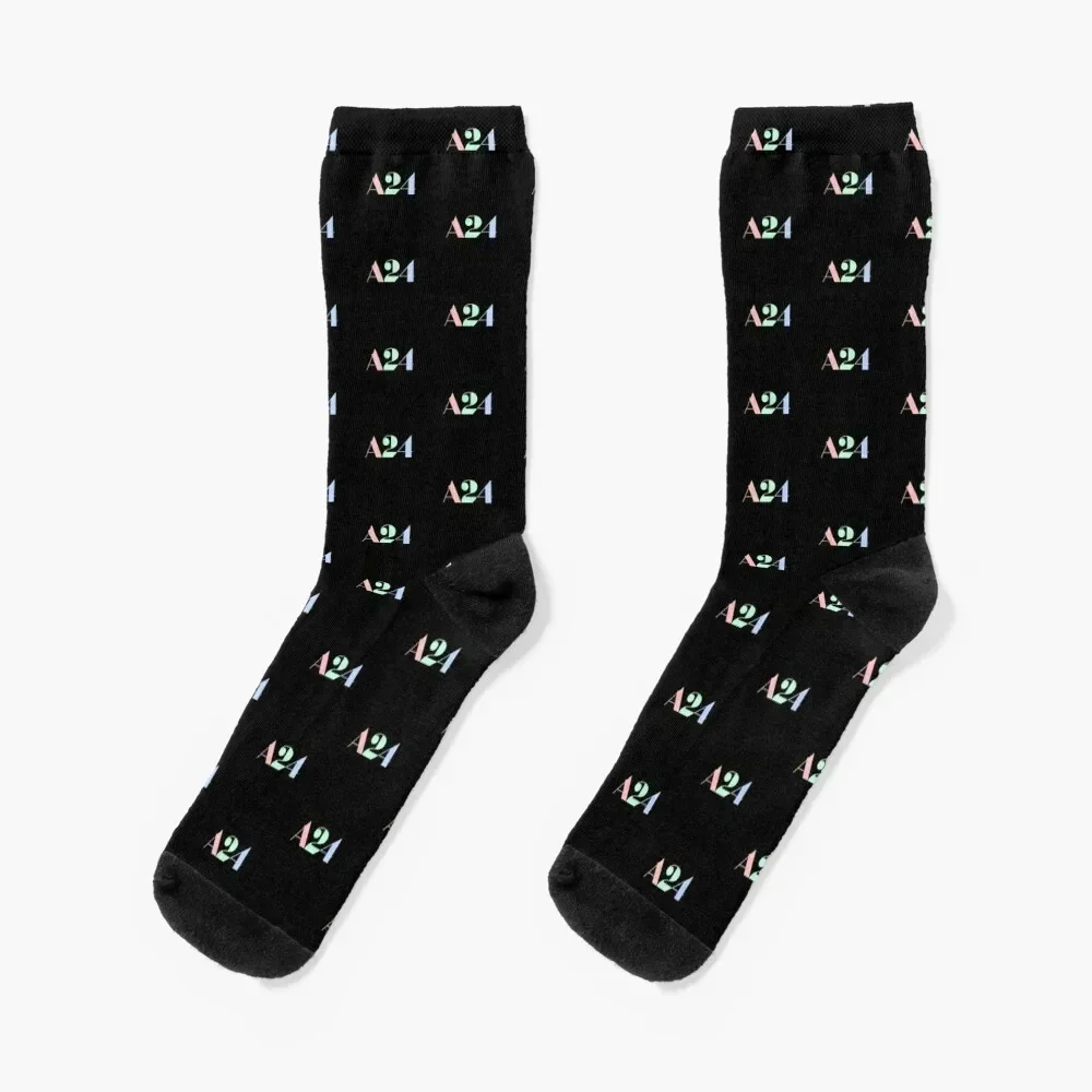

A24 Pastel Multicolor Logo Socks essential Stockings man Wholesale new year Designer Man Socks Women's