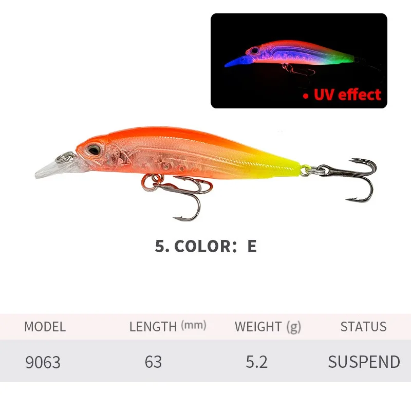 BILLINGS 1 Stück schwimmender künstlicher Köder – 63 cm/5,2 g Mikro-Angelköder für Süß- und Salzwasser, praktisches Angelzubehör – Detail 11