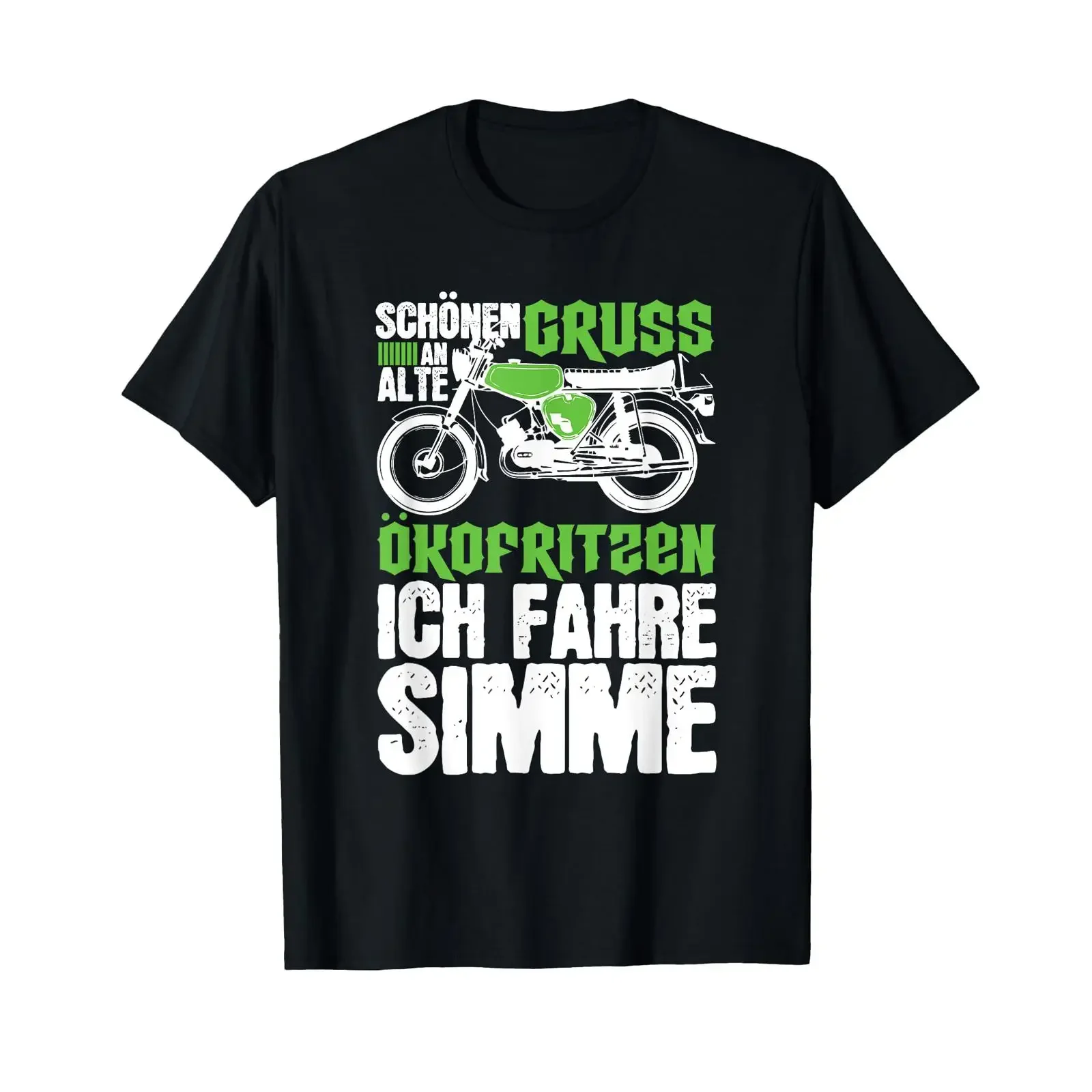 Anti Eco Simme Slogan Moped Simson S51 T Shirt black vintage Washed Stylish homme designer clothes Comfortable Soft Unisex