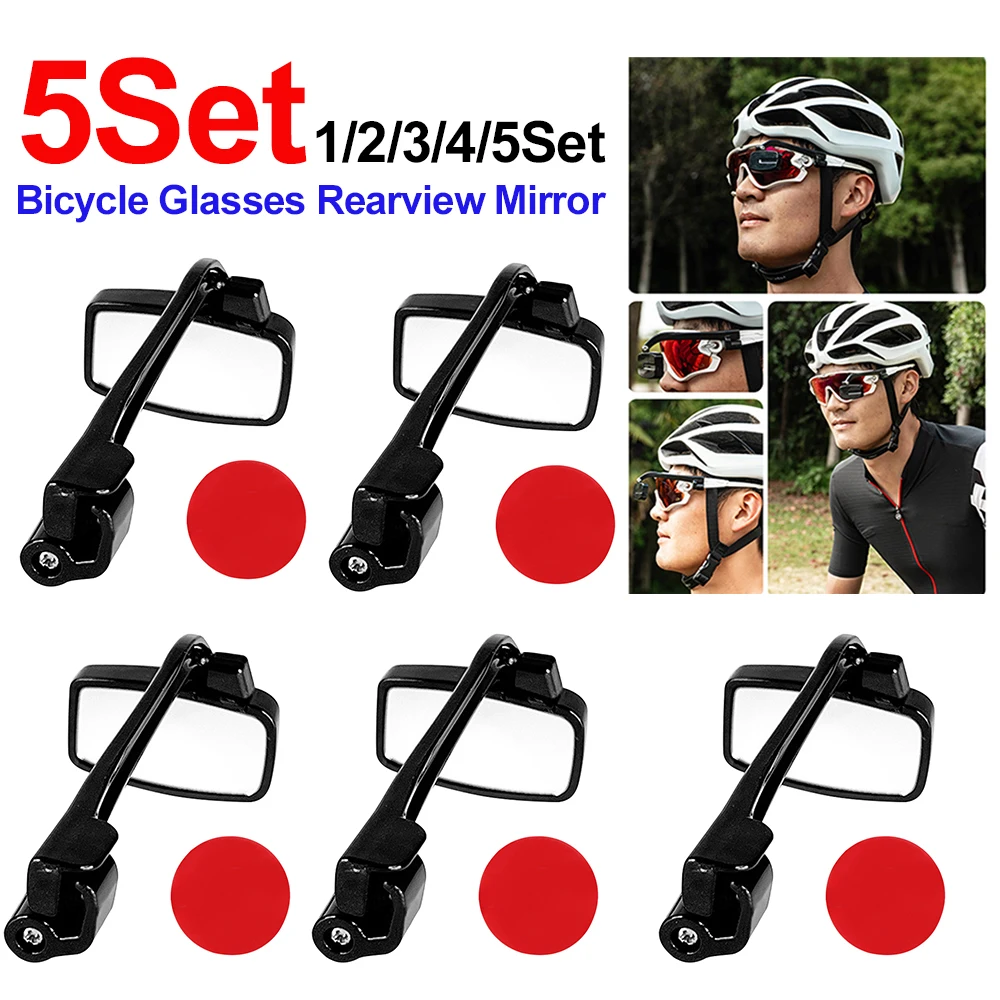 Bicycle Glasses Rear View Mirror 360 Rearview Adjustment Bike Rear View Eyeglass Angle Wide Range Reflector Cycling Accessories