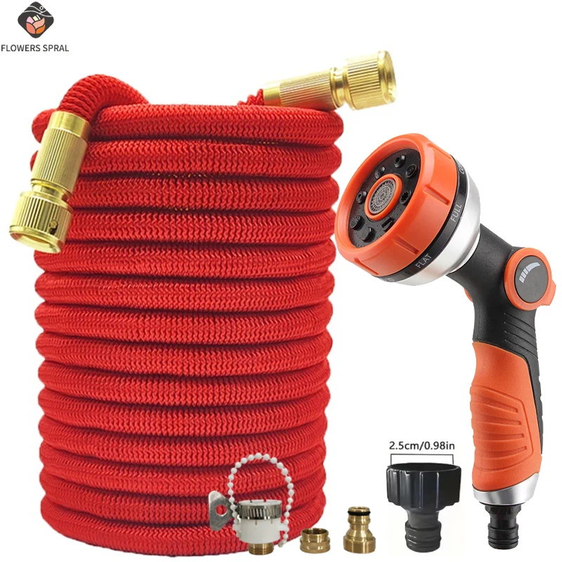 

Волшебный садовый шланг, расширяемый, с 8-функциональным пистолетом высокого давления, для полива сада и мытья автомобиля