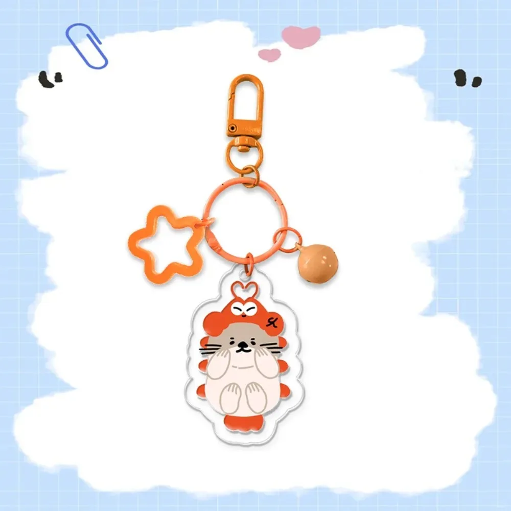 Cute Cartoon Acrylic Keychain with Star & Bell Thai Drama Cp Character Thailand Gmmtv Bag Charms Pendant Fans Collectible Gift view 5
