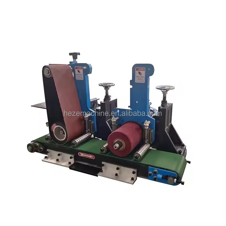 Small Desktop Sand Belt Stainless Steel Metal Plate Deburring Polishing Grinding Buffing Machine
