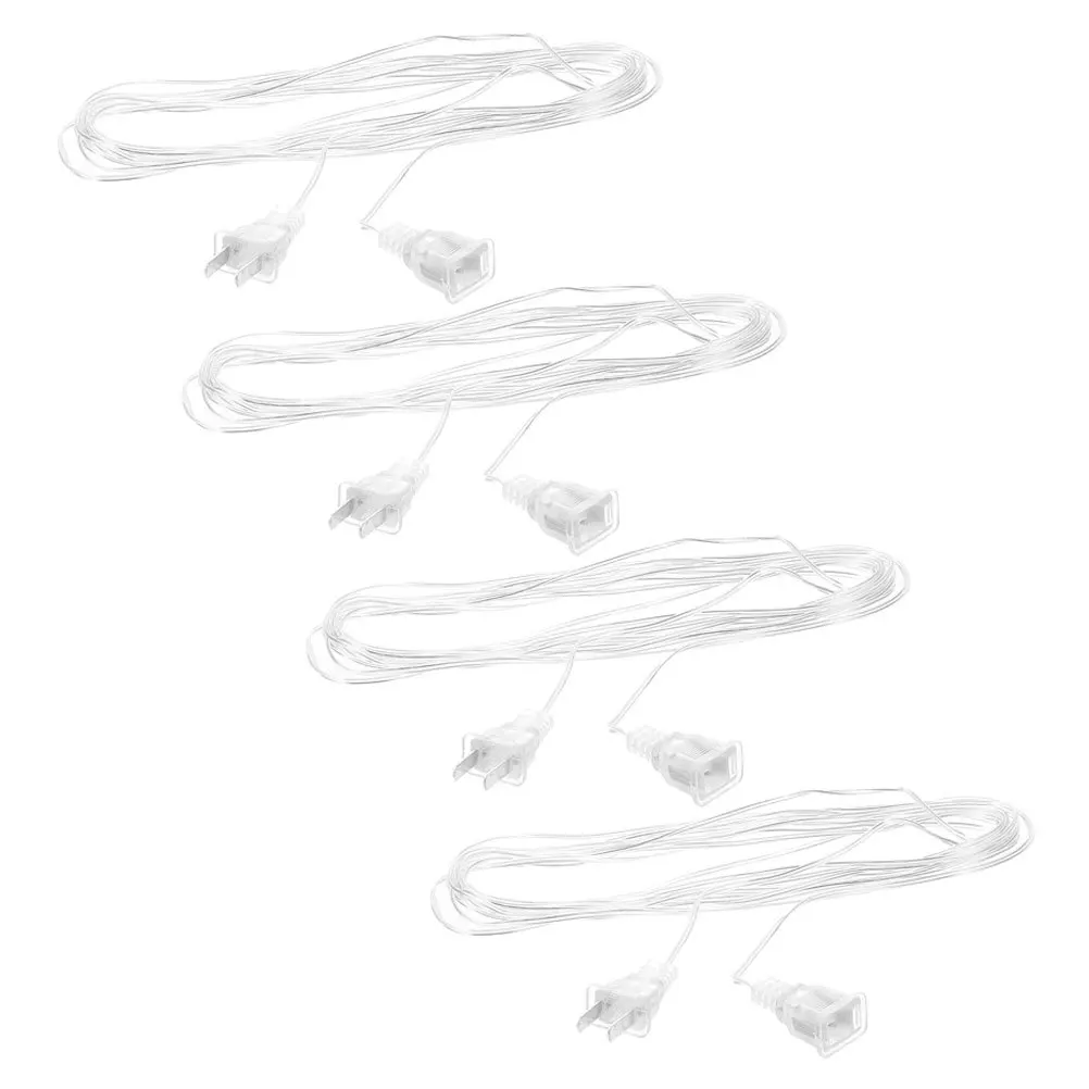 

4Pcs Curtain Light Extension Cord Clear 5m Indoor String Lights Extension Cable LED Lamp Wire Party Layout Prop Cn Plug