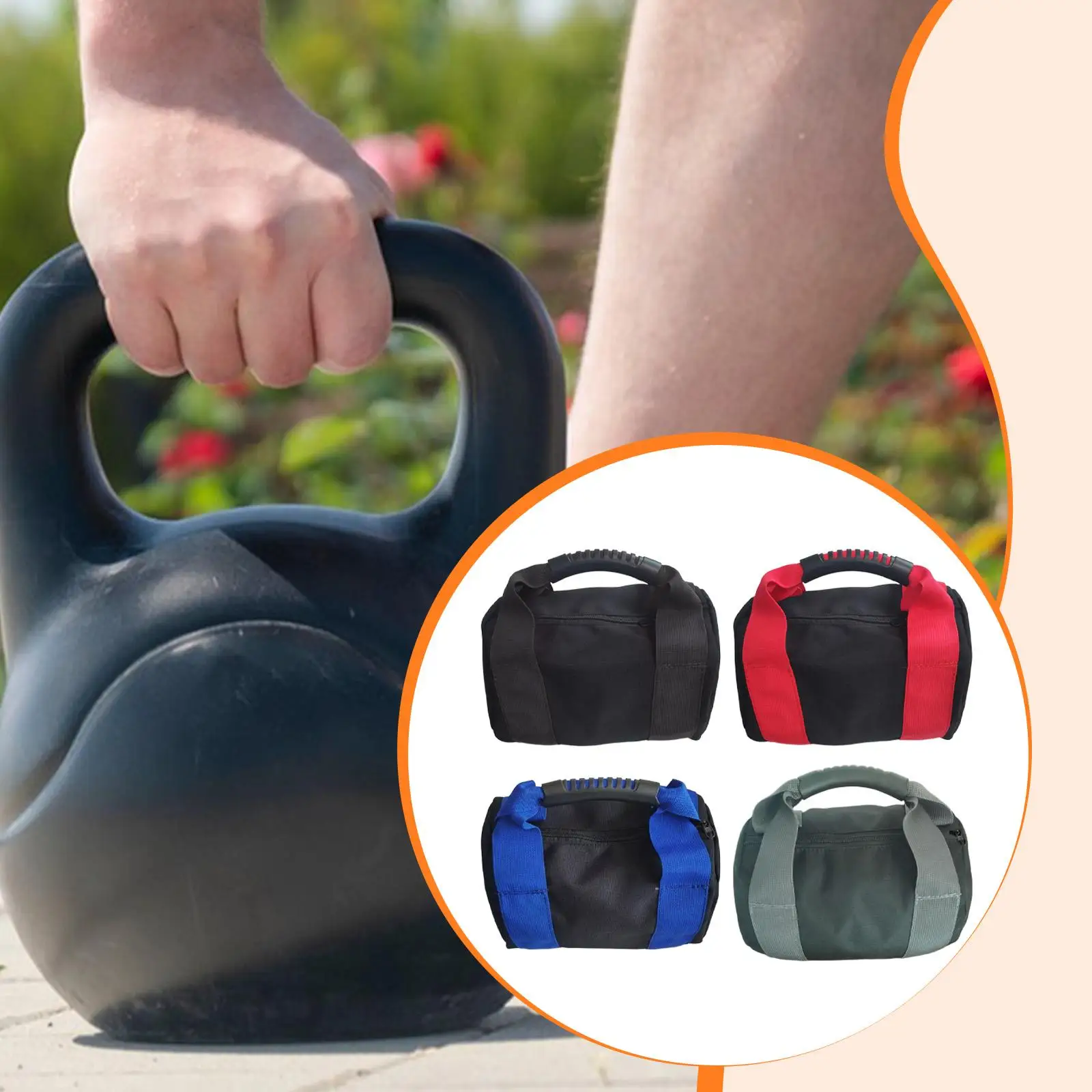 

Kettlebell Sandbag Weightlifting Sandbag Heavy Duty Bag Only Filler Not Included for Boxing Bodybuilding Fitness Equipment
