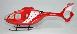 450 EC-135 Air Zermatt RC Helicopters Pre-Painted Fuselage Red White Painting