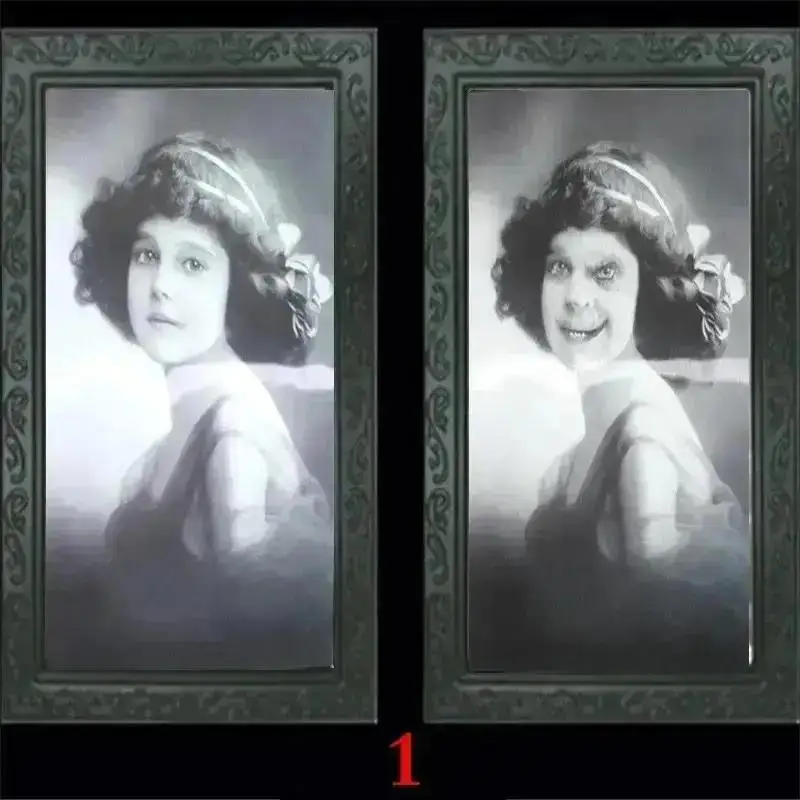 Hot sell Halloween Ghost Face Portrait Frame 3D Cross Dressing Painting Horror Theme Ghost House Party Decoration Props Crafts