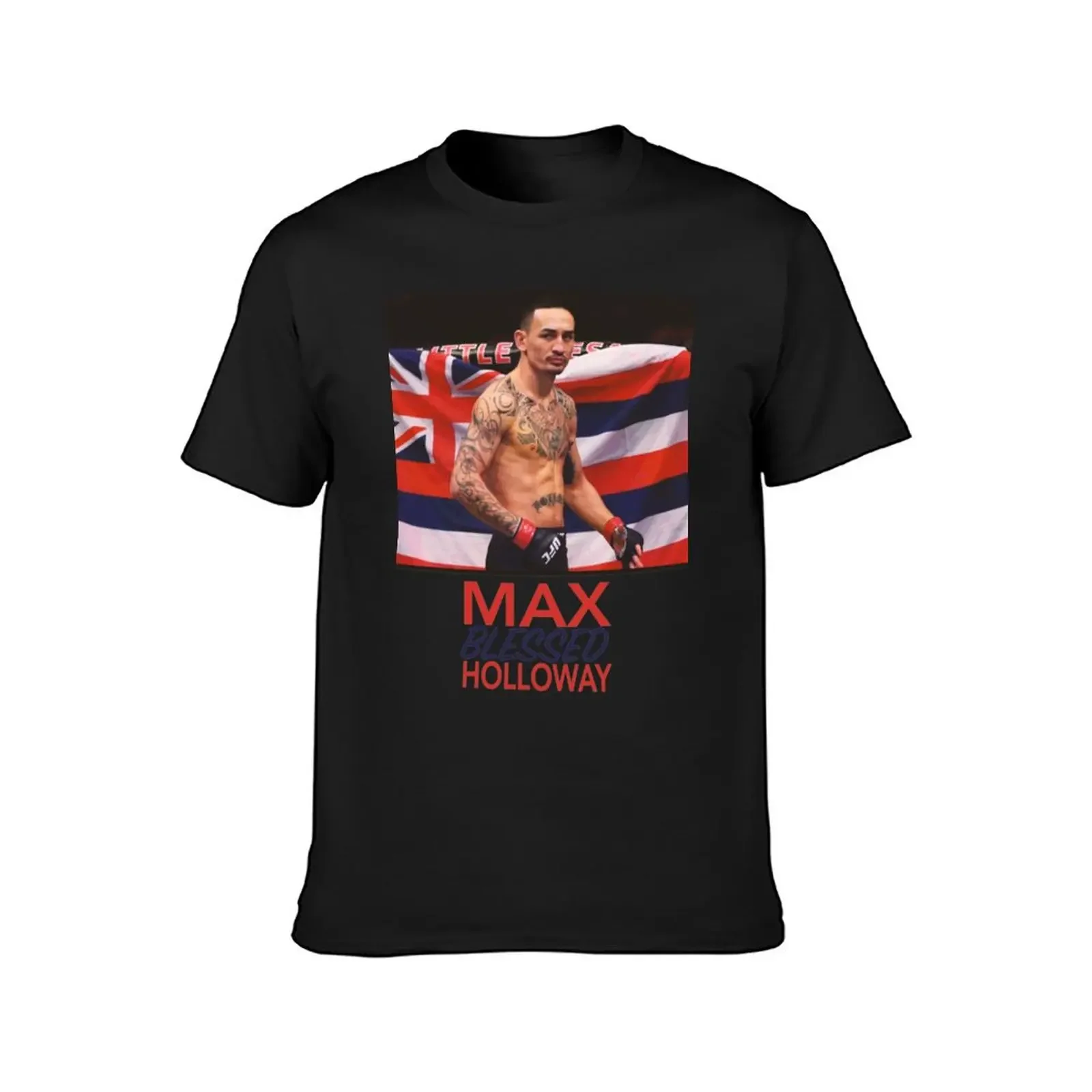 Max Holloway Blessed Essential T-Shirt boys whites man clothes plain t shirts men