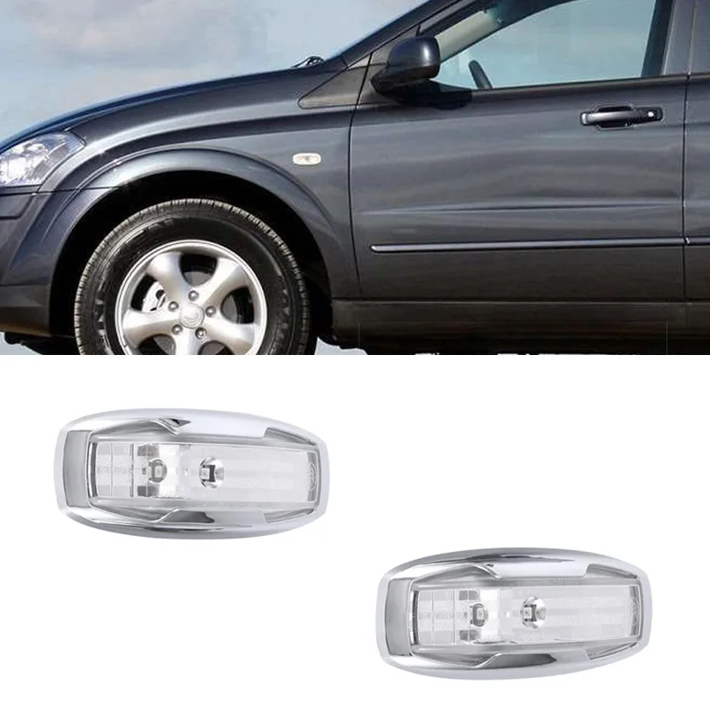 LED Turn Signal For Ssangyong New Kyron Rexton 2008 2009 2010 2011 Leaf Light Signal Light Side Sign Light Width Light