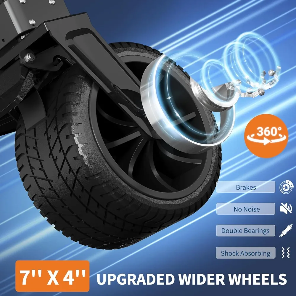 عربة قابلة للطي كبيرة جدًا مقاس 52 بوصة شديدة التحمل بسعة 460 رطلاً للشاطئ والتخييم #4