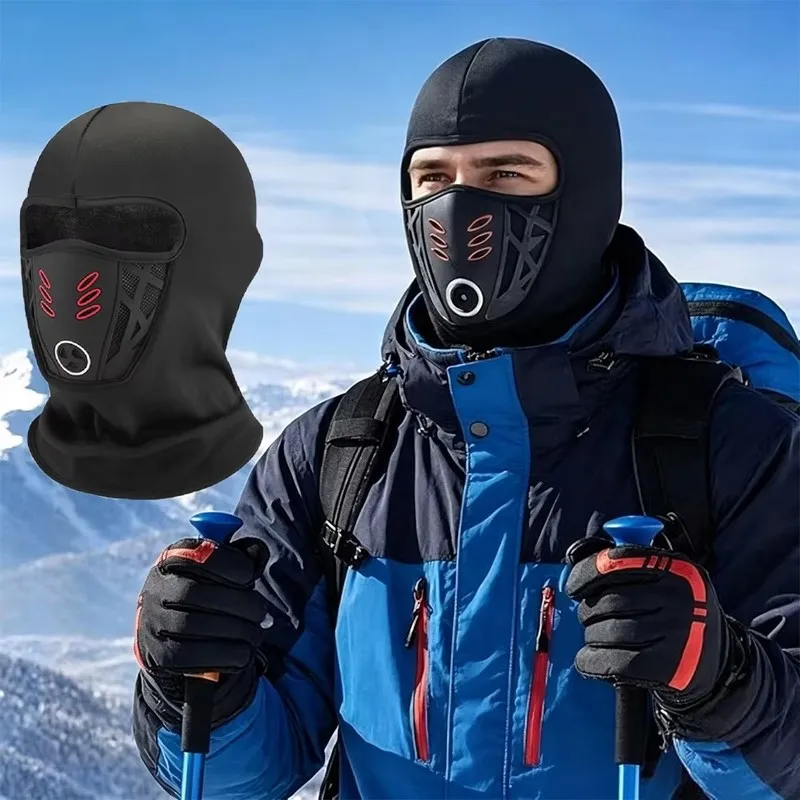 1/2/3pcs Summer Winter Warm Fleece Motorcycle Face Mask Anti-dust Windproof Full Face Cover breathable Hat Neck Helmet