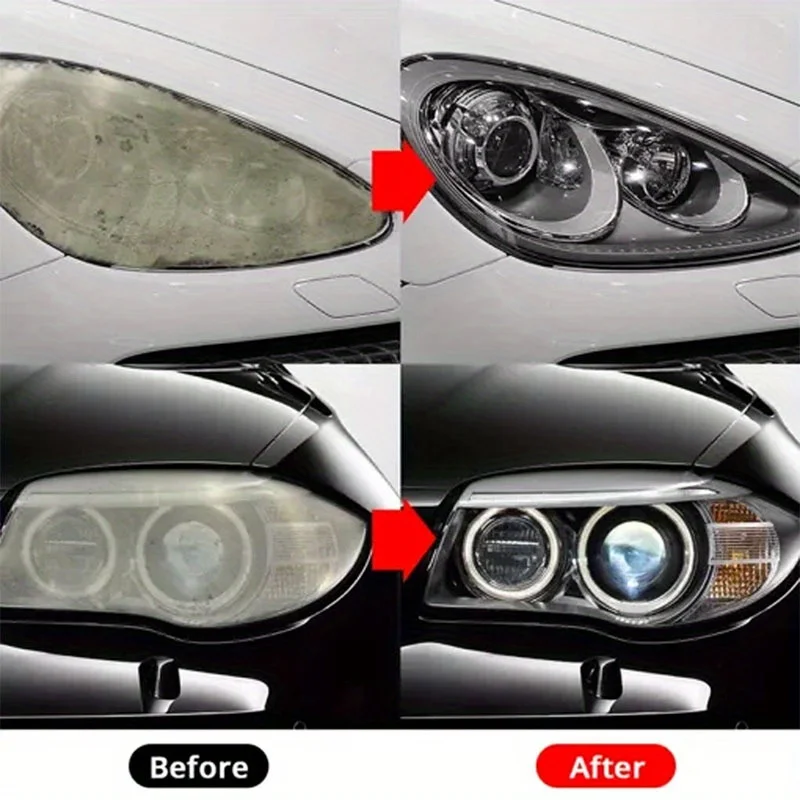 1 Set Headlight Repair Kit, Car Headlight Lampshade Scratches Stains Polishing Refurbishment Brightening Repair Fluid