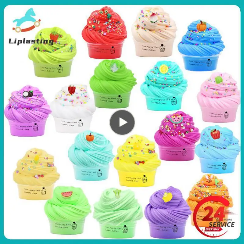 colors Fluffy Toys Putty Soft Colour Clay Light Playdough DIY Supplies Charms Plasticine Gum Polymer Antistress