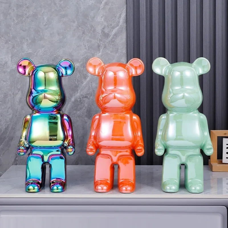 Ceramic Bear Figurine Decoration Home Modern Luxury Display Shelf  Designer Living Room Accessories Nordic Interior Decor