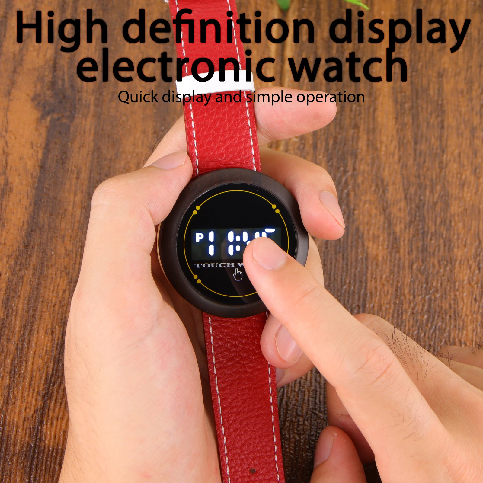 KityKiss coppia in legno naturale orologio movimento elettronico display a LED tempo uomini e donne orologio moda matrimonio sorella fratello regalo