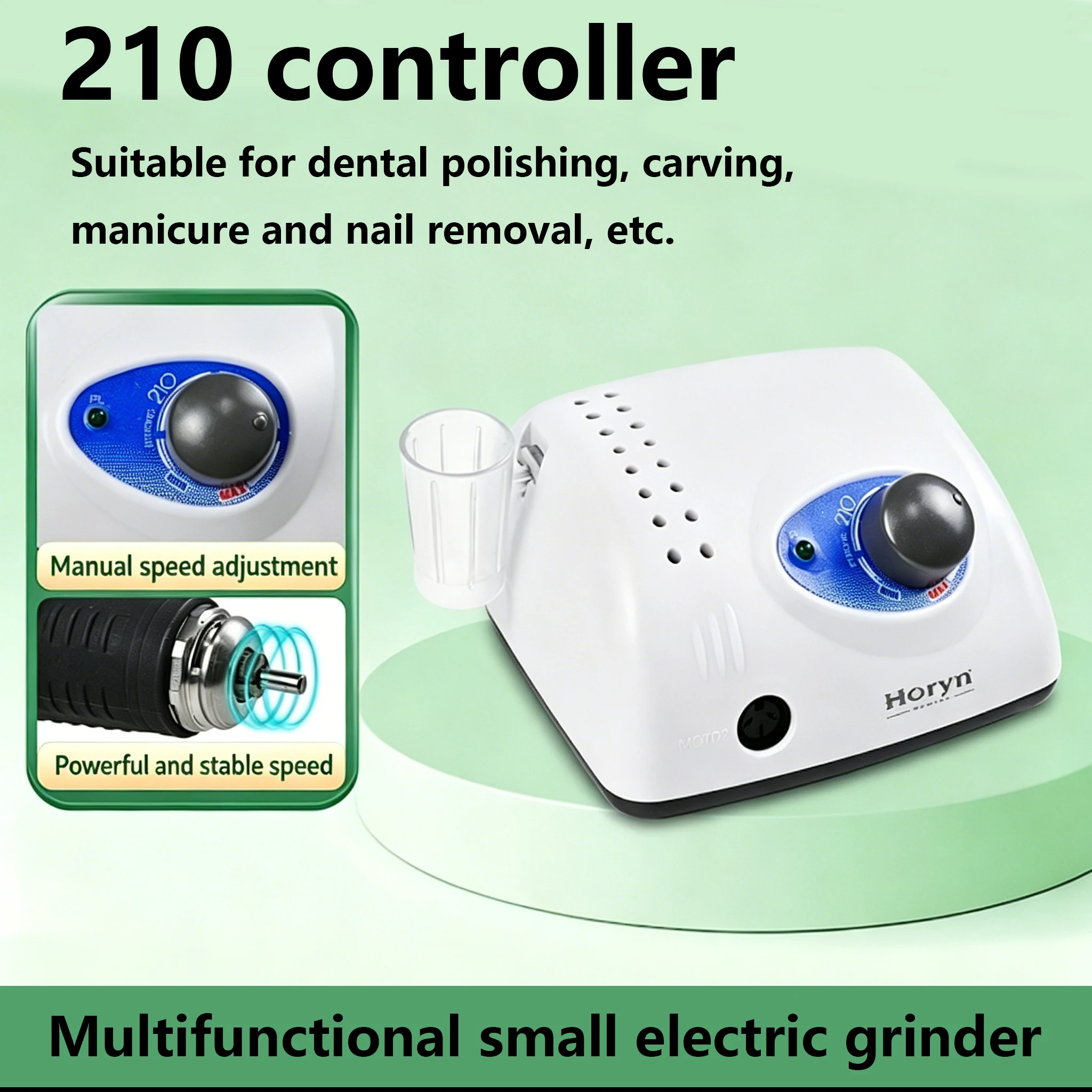 Horyndent Multifunctional Manicure Grinder Engraving polishing machine 210 Controller 35000rpm 102/102L/102LN/105L/108e handle