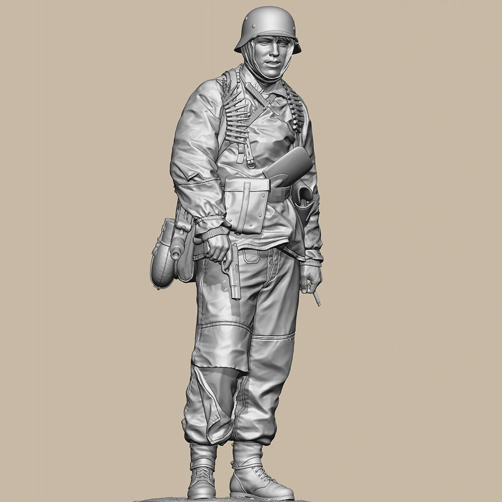 Soldado 1/35, postura de pie, figura de soldado en resina, temas militares, kit sin montar y sin pintar