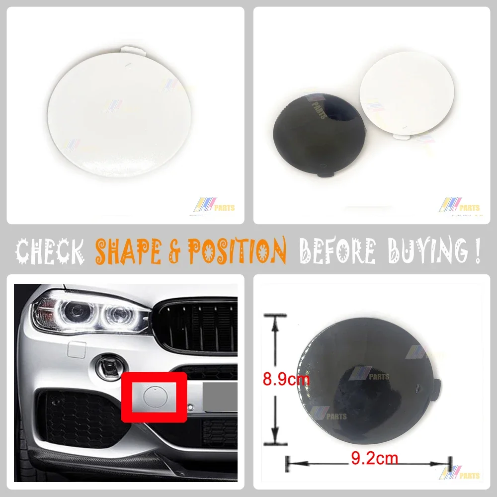 

For 14-18 BMW X5 M SPORT F15 25dX 28iX 30dX 35dX 35iX 40dX 50iX FRONT TOW COVER 51118060131