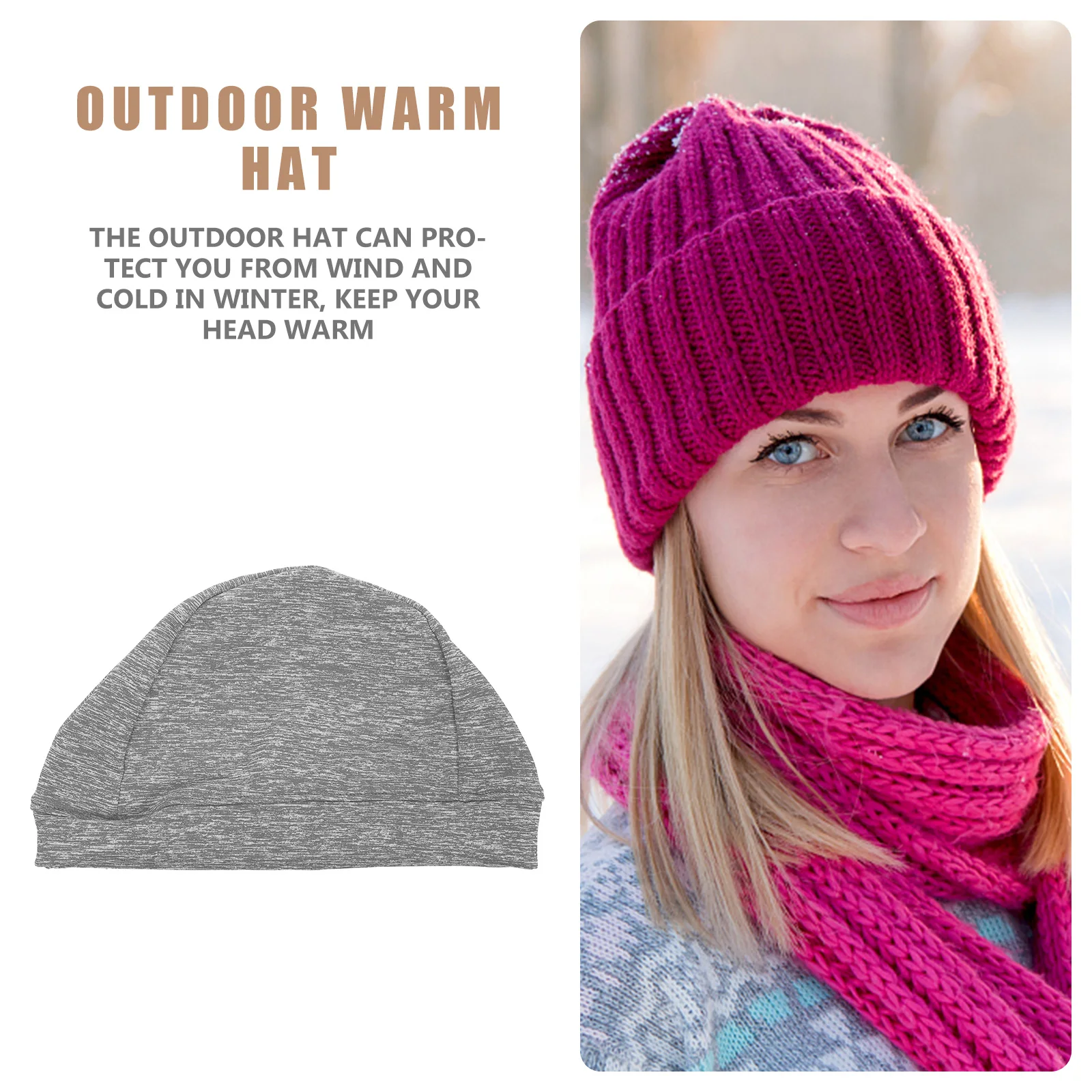 

1pc Stylish Winter Warm Windproof Cation Velour Beanie Unisex Outdoor Skiing Riding Snow Travel Hat For Families Friends