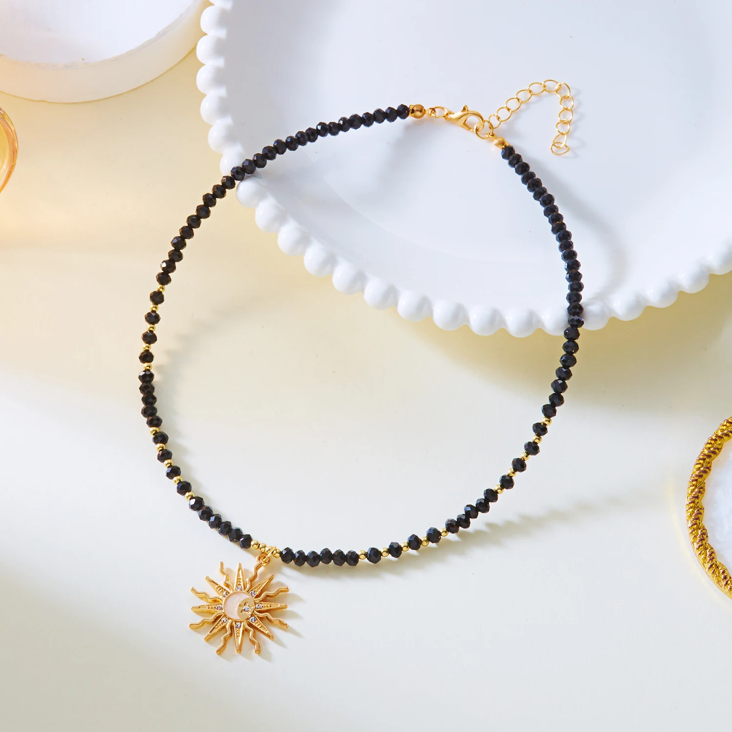 Mode Metall Sun Star Anhänger Halsketten für Frauen Böhmischen Bunte Perlen Kette Halsketten Handgemachte Exquisite Schmuck Geschenke – Detail 10