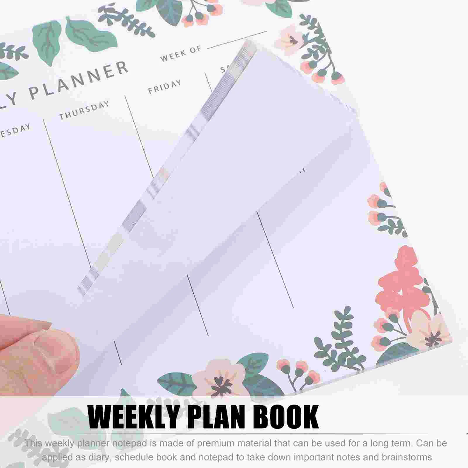 Planner Weekly Fridge Calendar Planning Notepad for Meal Paper Schedule Magnetic