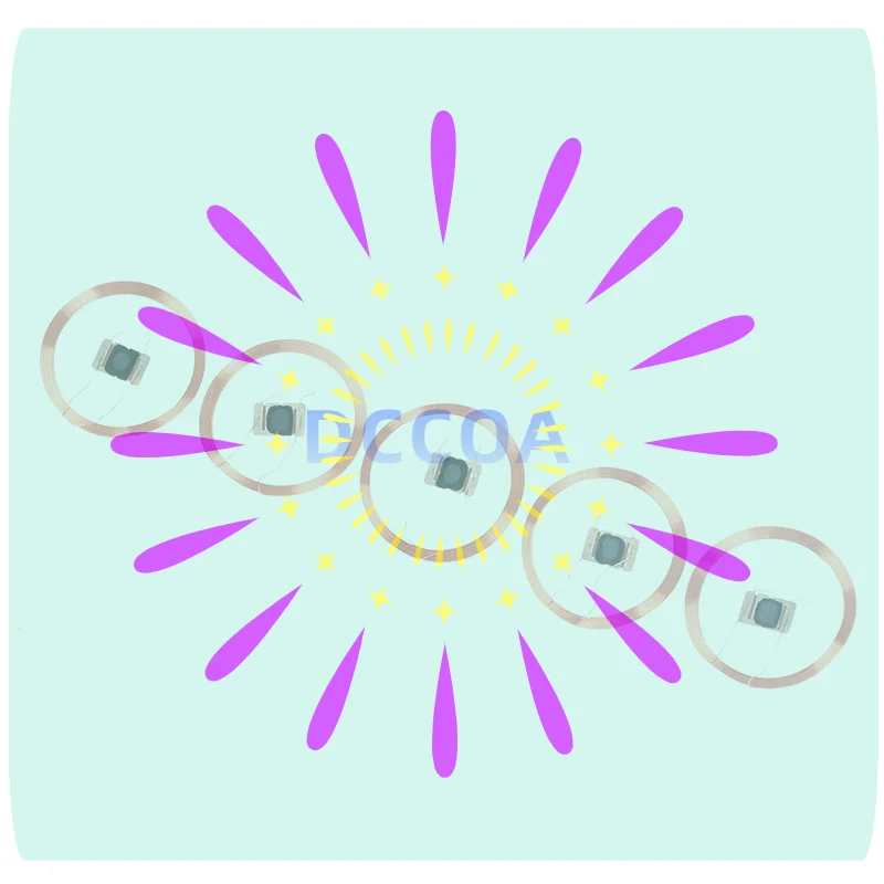 

5Pcs ABS Self-adhesive Coil UID IC Card ID 21.6mm 13.56MHZ Rewritable Changeable Chip Keyfob RFID