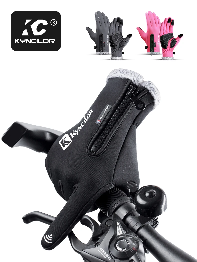 

Motorcycle Gloves Winter Thermal Fleece Lined Winter Cold-proof Full Finger Military Glove Waterproof Riding Accesso