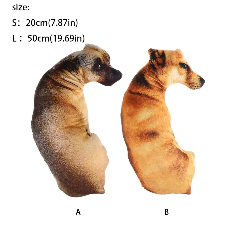 Hound-almohada de Animal realista 3D, almohada suave y creativa para perro, cojín de felpa para el hogar