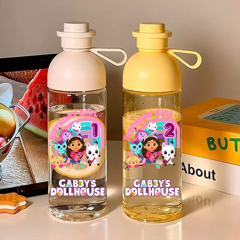 600 مللي غابي دمية مستقيم شرب الفم كوب المحمولة مانعة للتسرب زجاجة ماء طالب مكافحة سقوط كوب ماء غابي هدية #3