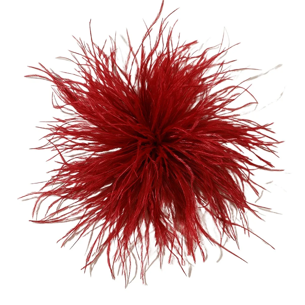 Handcrafted Feather Brooches for Women - Exquisite Floral Corsage Pins, Elegant Wedding Party Badge Jewelry Accessories